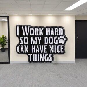 I Work Hard So My Dog Can Have Nice Things Black White Pin Brooch Enamel Funny